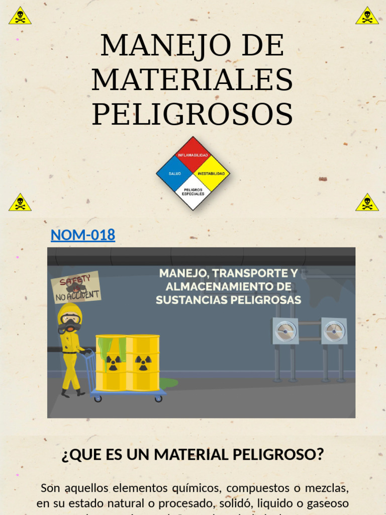 Manejo de Materiales Peligrosos | PDF | Mercancías peligrosas | Peróxido