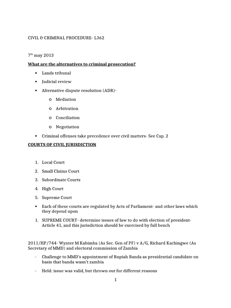 Alternatives to Criminal Prosecution | PDF | Discovery (Law) | Pleading