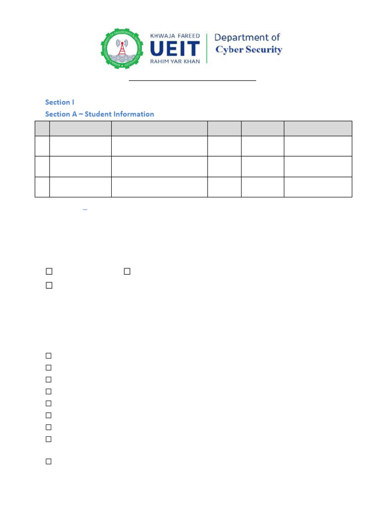 Final Year Cyber Security Project Form | PDF | Security | Computer Security