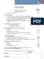 ECU International Checklist Final