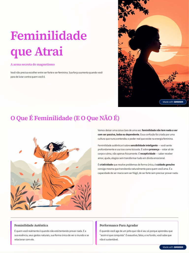 Feminilidade Autêntica: Atraia com Poder | PDF | Amor | Feminilidade