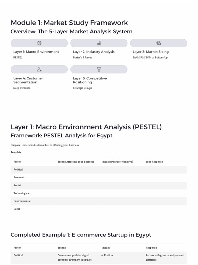 Module 1 Market Study Framework Pdf Market Segmentation E Commerce