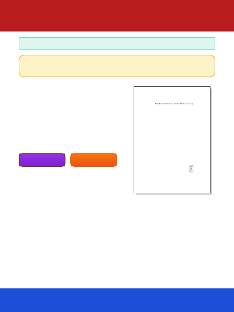 Markedness and Economy in A Derivational Model of Phonology Andrea ...
