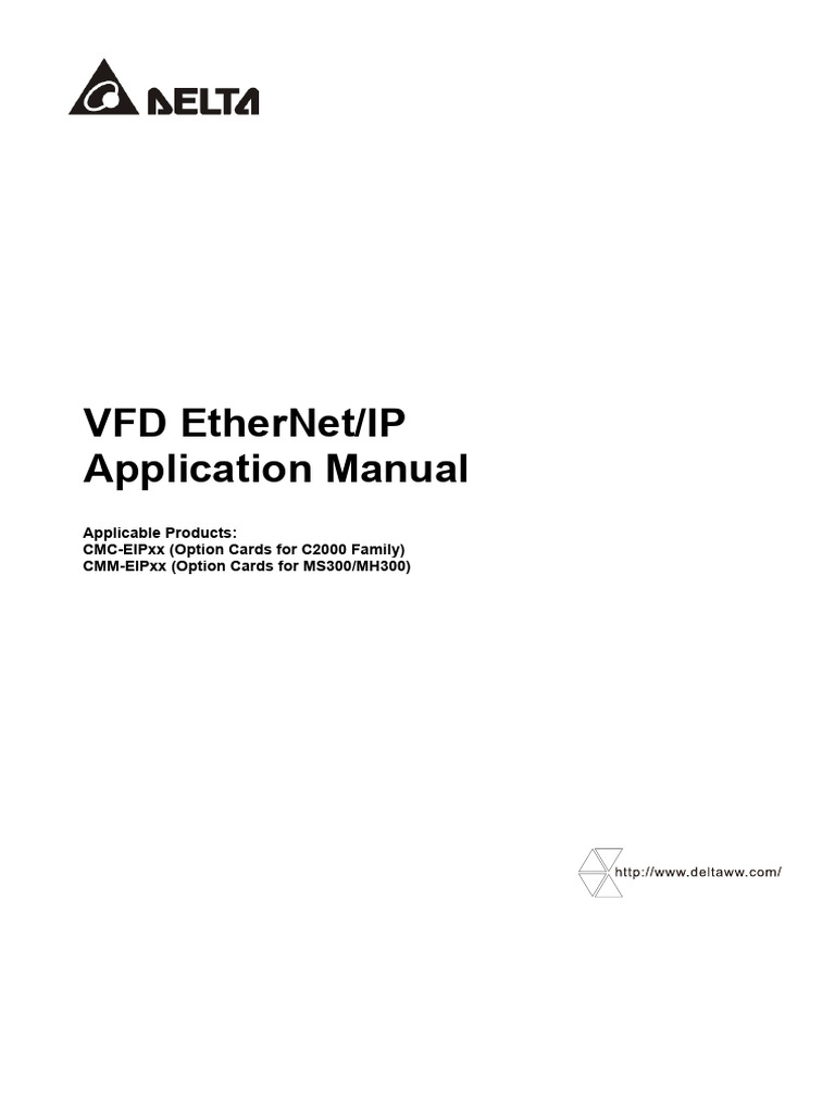 VFD EtherNet/IP Option Card Manual | PDF | Internet Protocols | Network ...