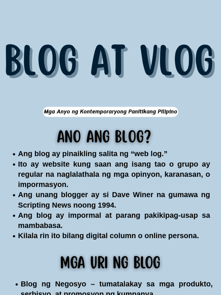 Blog at Vlog | PDF