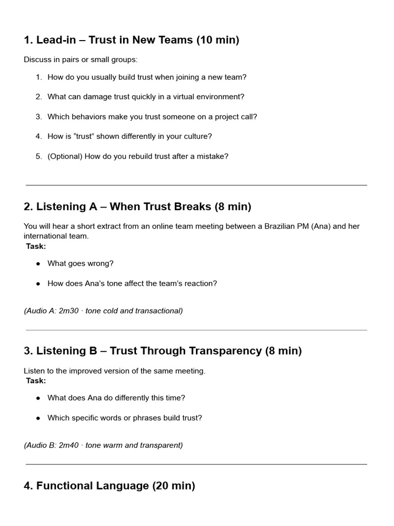 Building Trust in Virtual Teams | PDF | Empathy | Human Communication