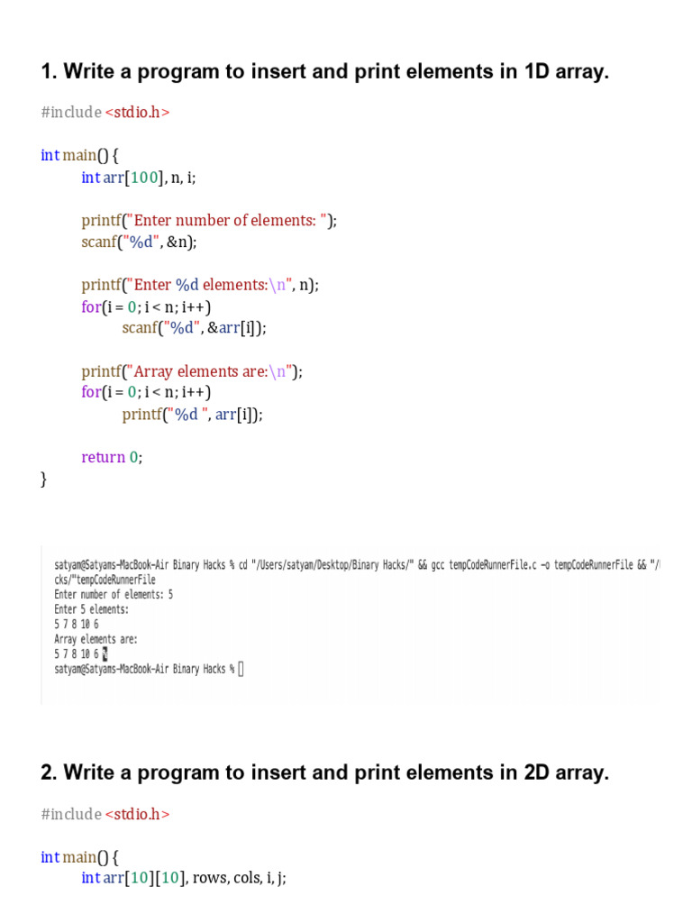 C Programs for Arrays and Linked Lists | PDF | Queue (Abstract Data ...