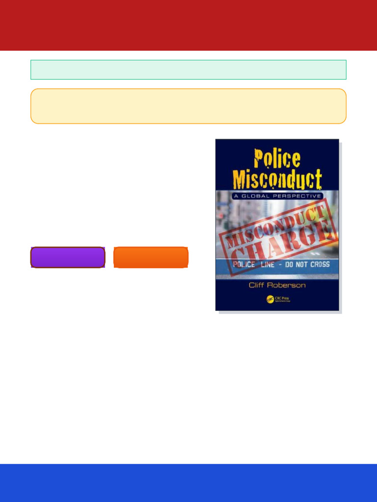 Police Misconduct: A Global Perspective Roberson Ebook Supplementary ...
