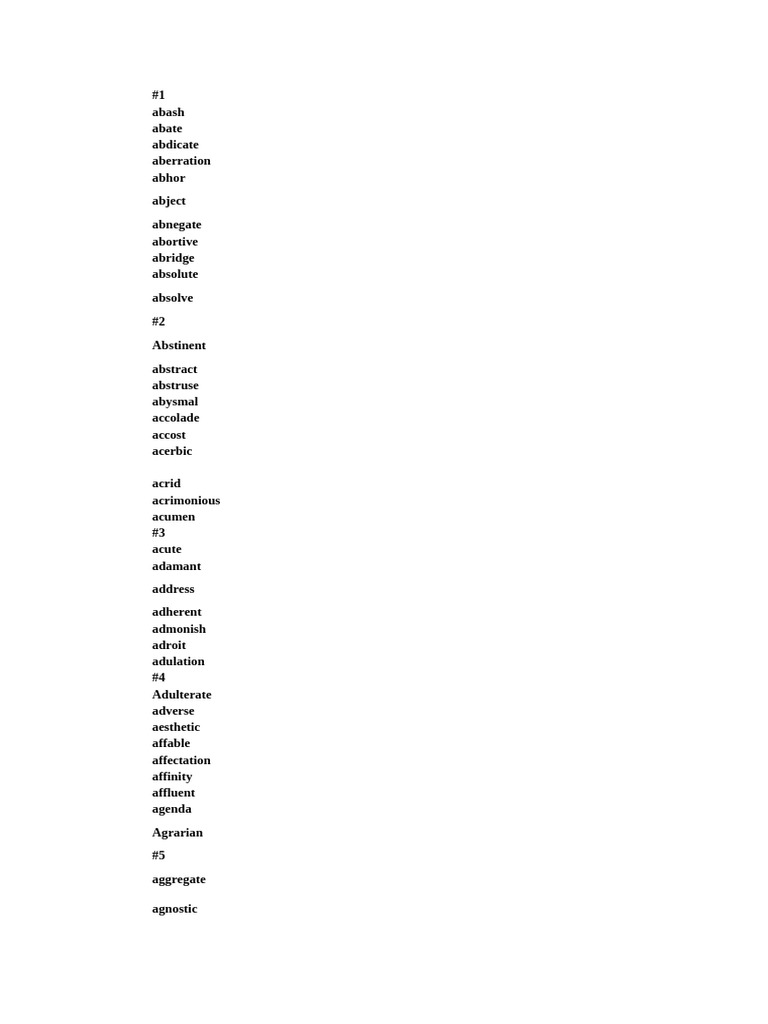 Comprehensive Vocabulary List | PDF | Psychological Concepts | Science