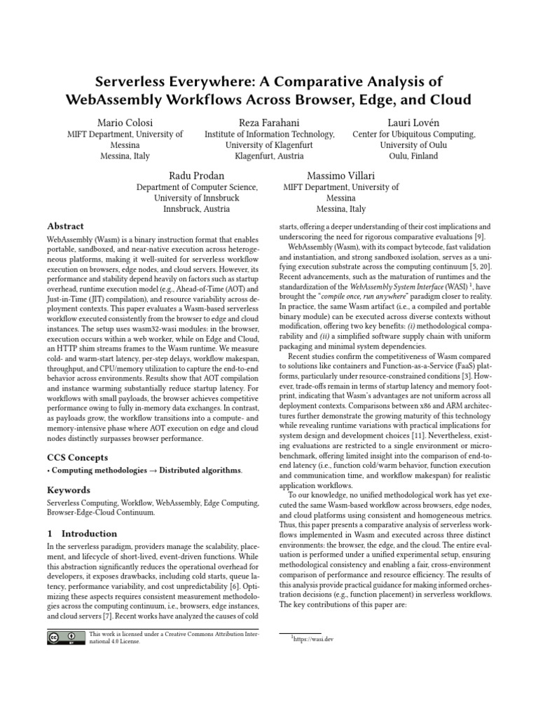 WebAssembly Serverless Workflow Analysis | PDF | Computing | Computer ...
