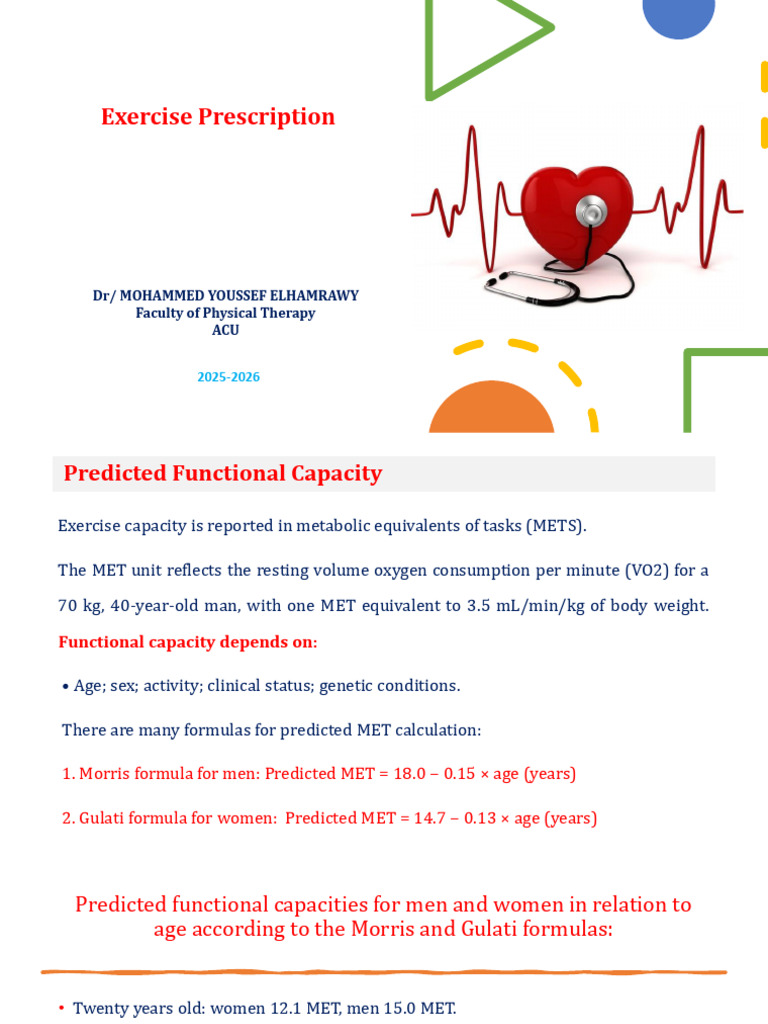 Exercise Prescription Guidelines for Cardiac Rehab | PDF | Internal ...