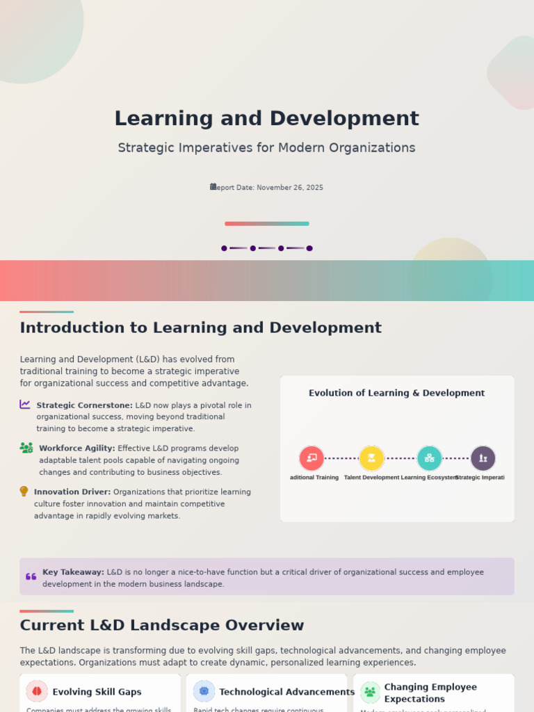 Strategic Learning & Development Insights | PDF | Employee Retention ...