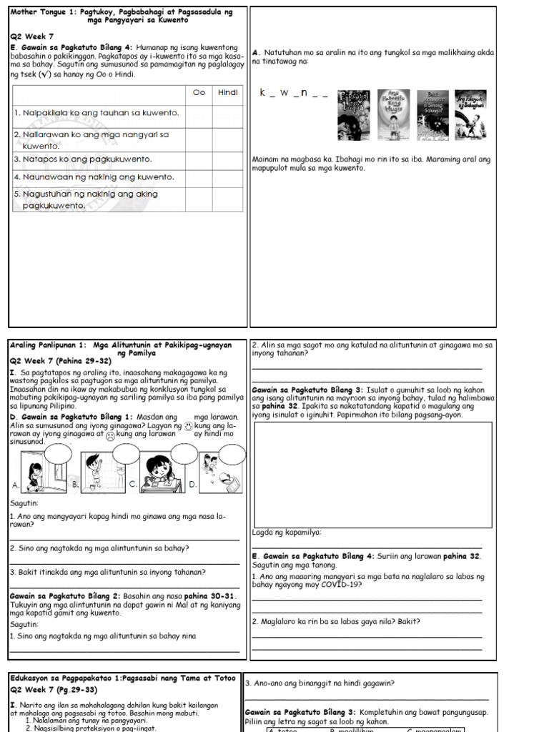 Q2 Answer Sheets Week7 Narra | PDF