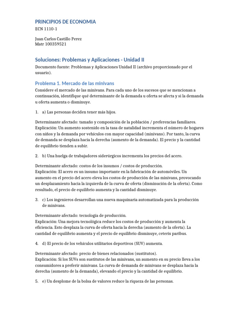 Análisis de Oferta y Demanda en Economía | PDF | Oferta (economía ...