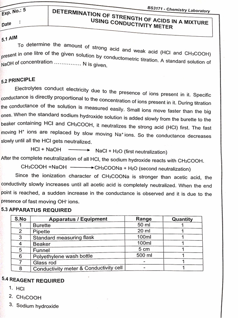 Ex - No 4 Conductivity Meter | PDF