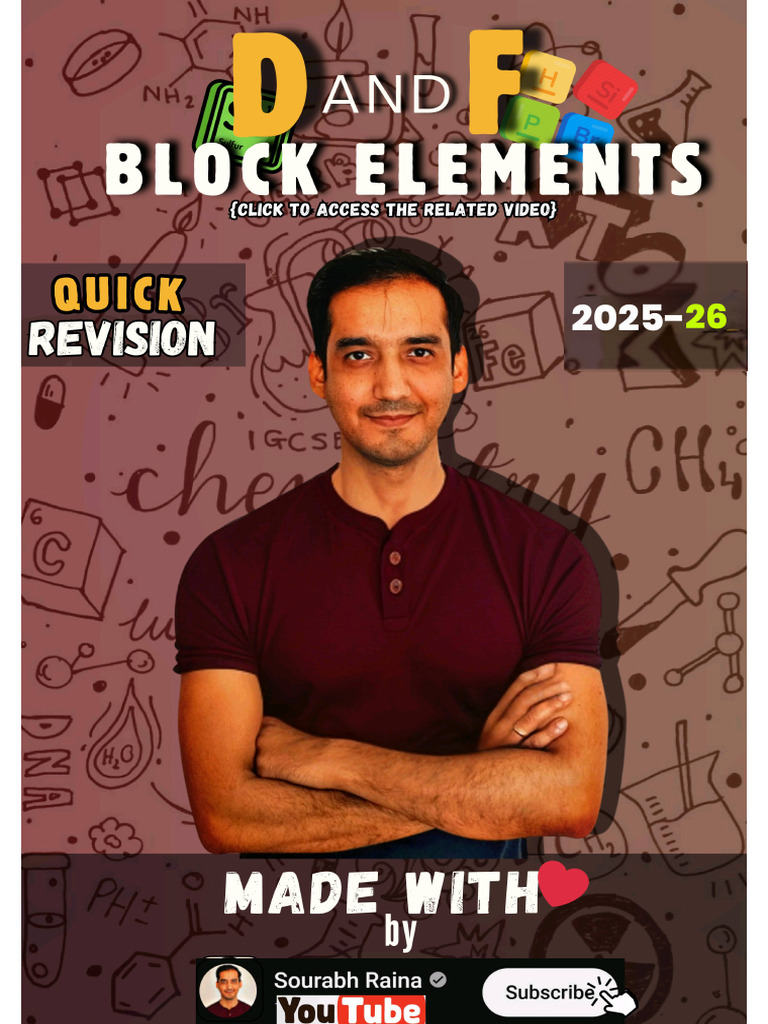 D and F Block Elements Notes | PDF
