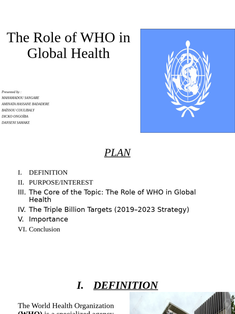 The Role of WHO in Global Health | PDF | World Health Organization ...