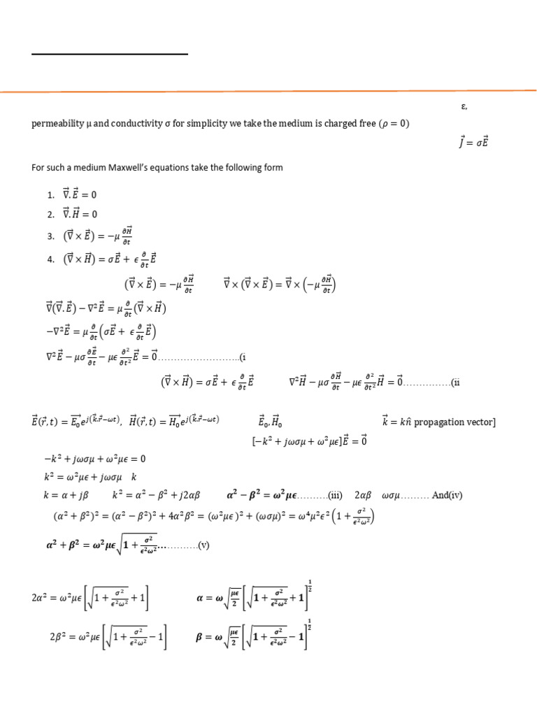 EM Wave Behavior in Conducting Media | PDF | Waves | Oscillation