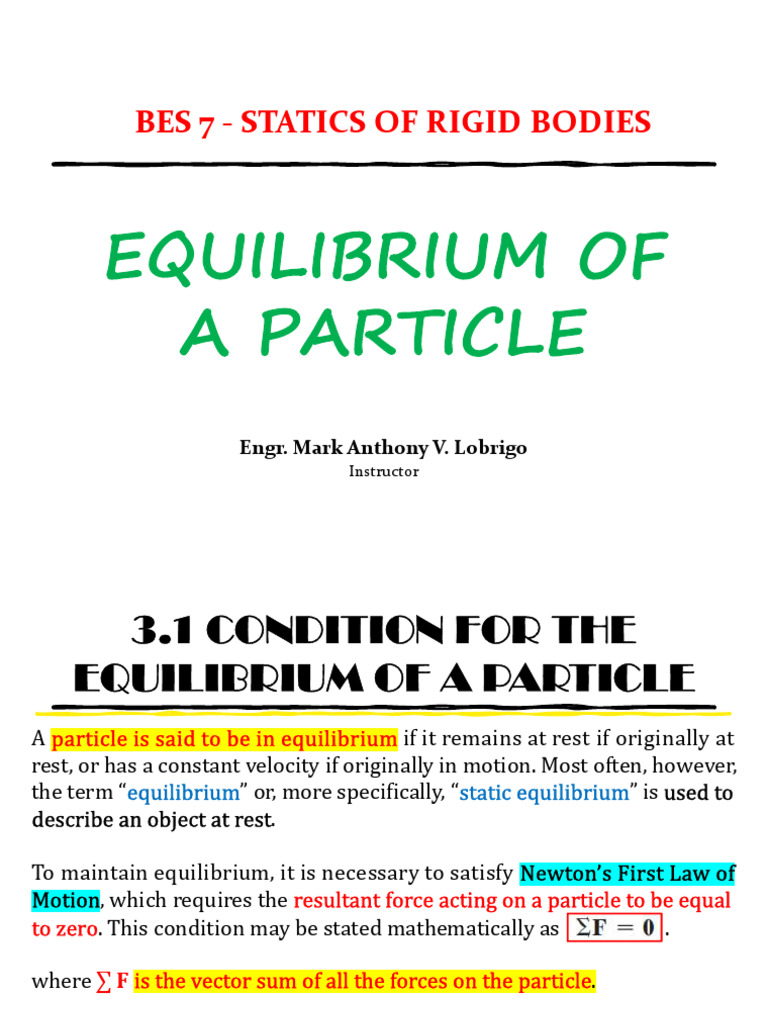 Equilibrium and Free-Body Diagrams | PDF | Force | Euclidean Vector