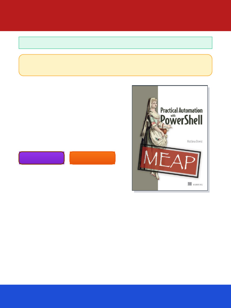Practical Automation With PowerShell (MEAP v05) Matthew Dowst ebook ...