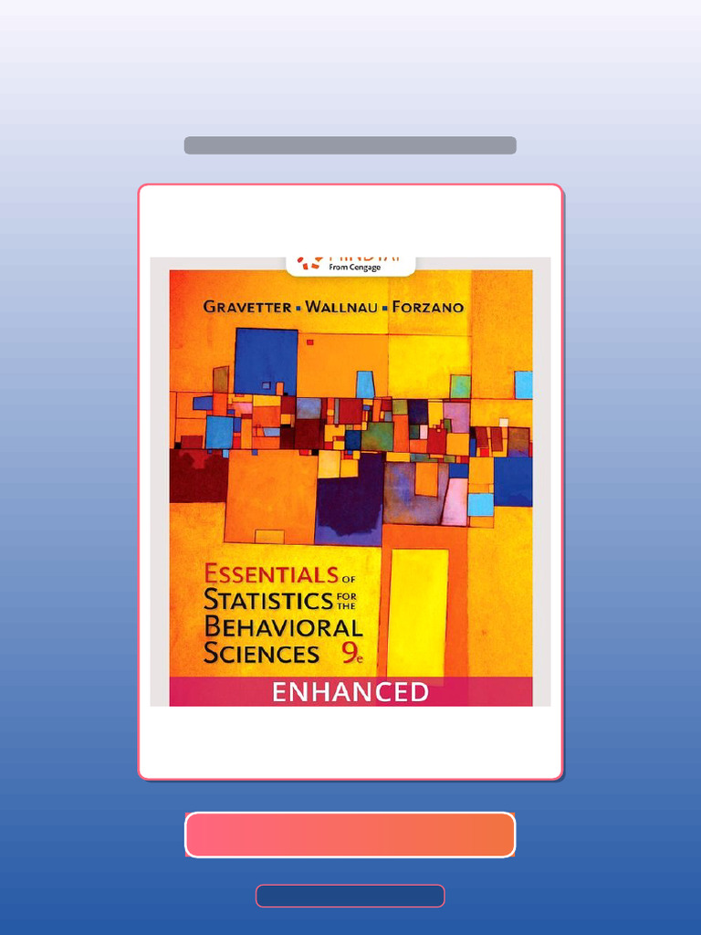 Test Bank For Essentials of Statistics For The Behavioral Sciences 9th ...