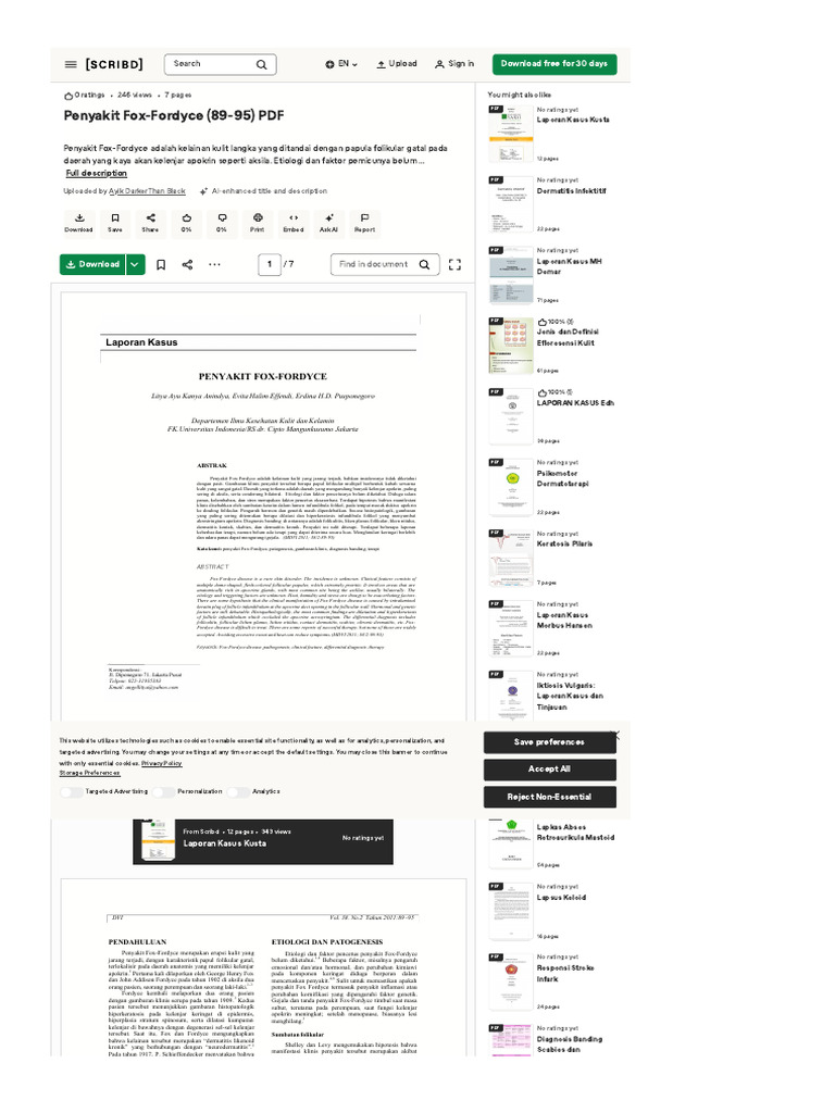 Id Scribd Com Document 407516623 Penyakit Fox Fordyce 89 95 PDF... | PDF