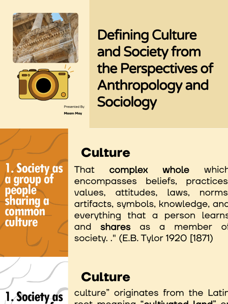 Defining Culture and Society From The Perspectives of Anthropology and ...
