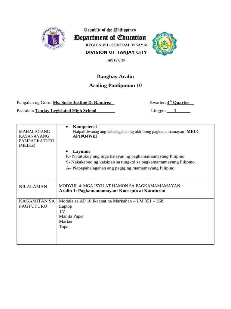 Lesson Plan 10 Day 1 FINAL | PDF