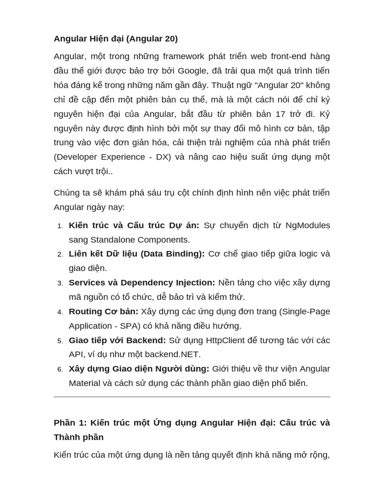 Bài giảng Angular 20 cơ bản - | PDF