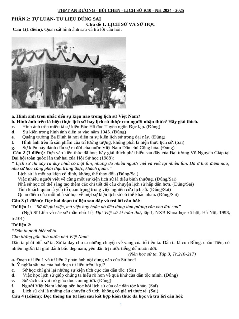 10. ÔN TẬP KT GK 1 PHẦN 2 | PDF
