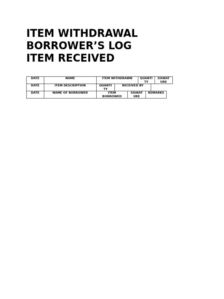 Logbook | PDF