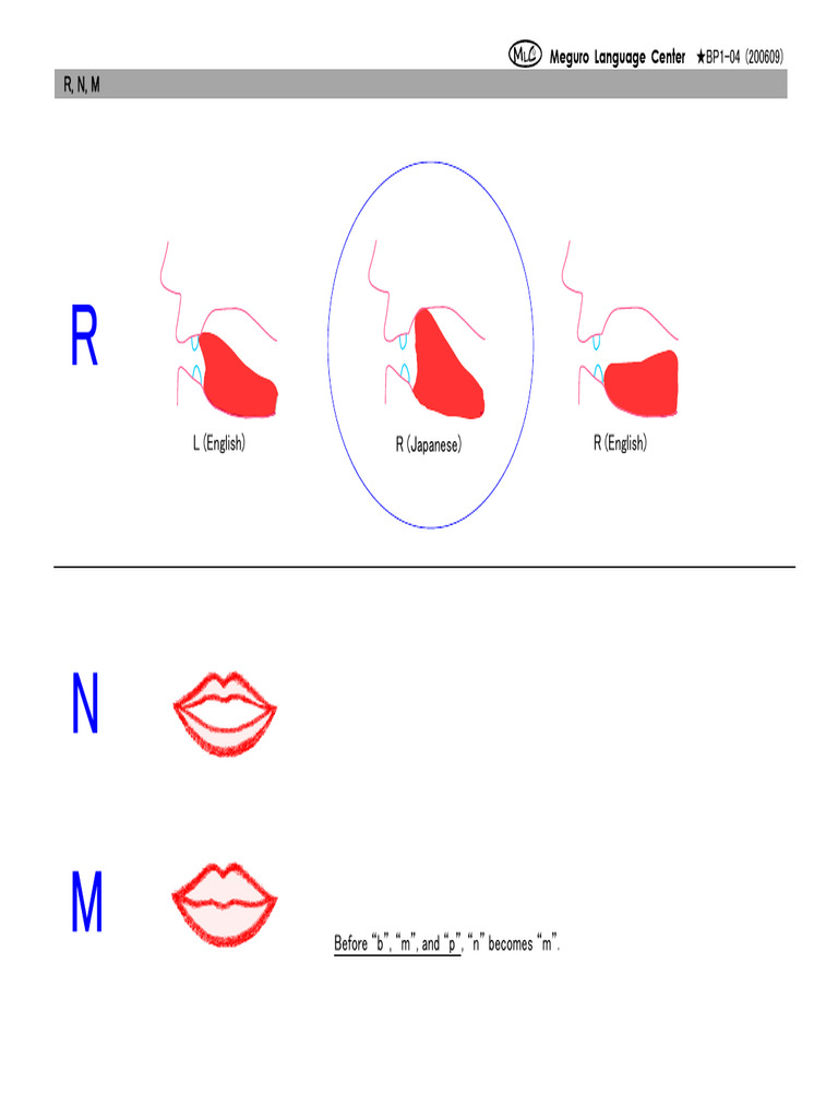 Japanese Pronunciation Guide: N, M, R | PDF