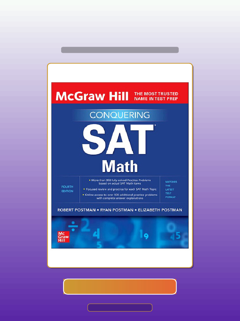 Test Bank of McGraw Hill Conquering SAT Math 4th Edition Robert Postman ...