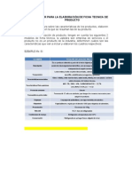 Taller para Elaboración de Ficha Técnica de Producto