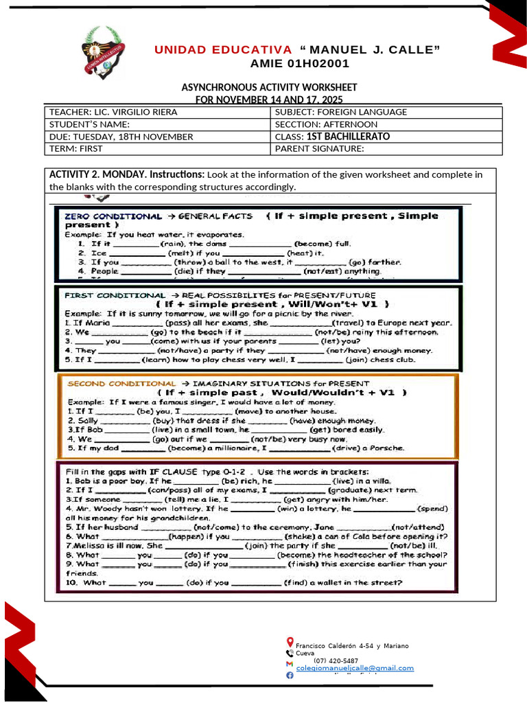 asyncronous task 1°C MONDAY | PDF