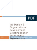 Job Design & Organizational Development