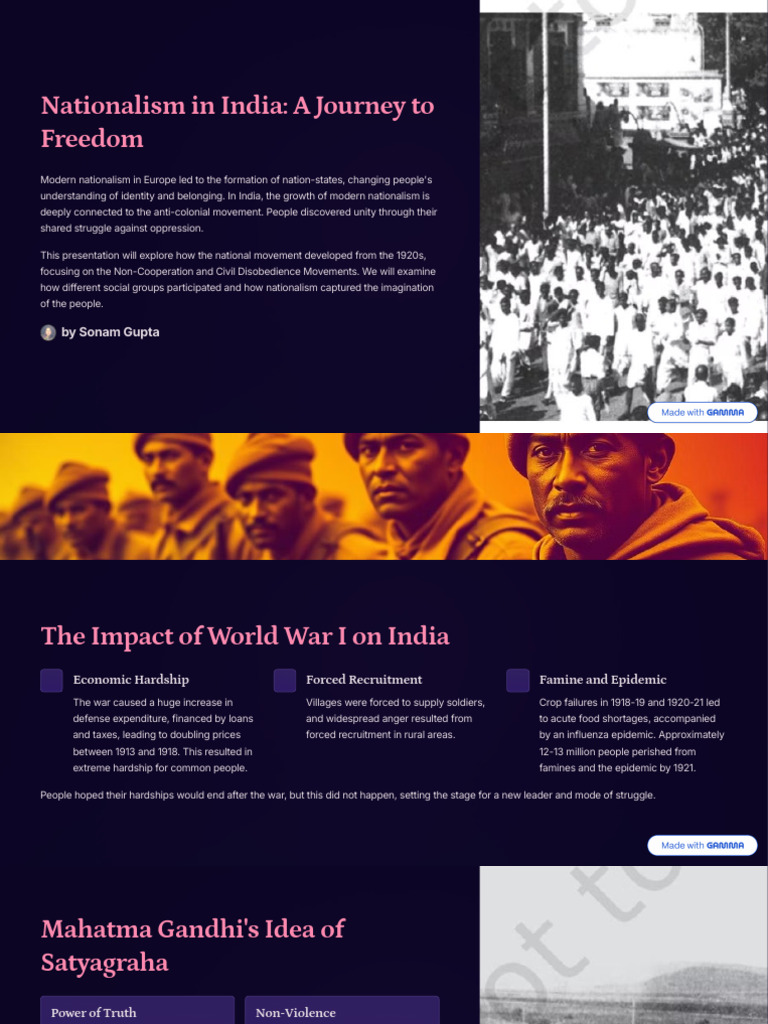 Nationalism and Freedom in India | PDF | Mahatma Gandhi | Indian ...