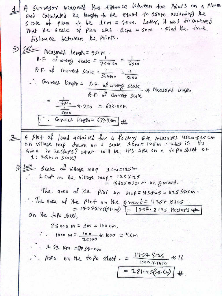 Tutorial 1 Surveying I | PDF