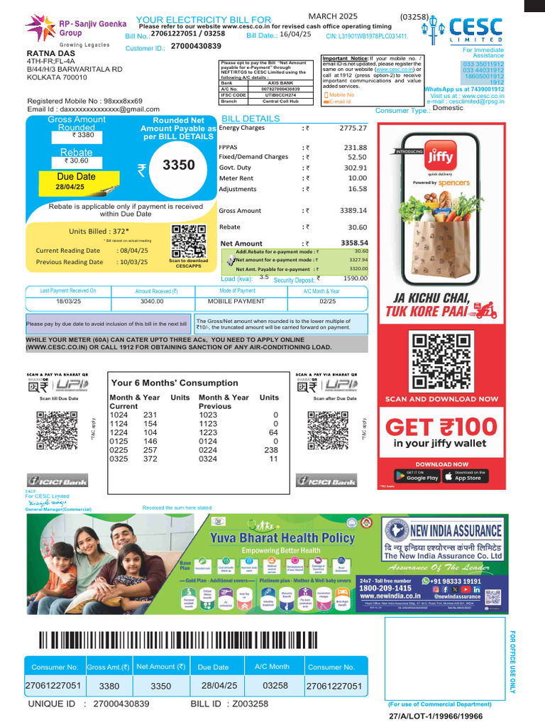 ebill (1) | PDF | Payments | Money