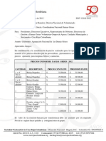 Carta Actualizacion Precios Uniformes