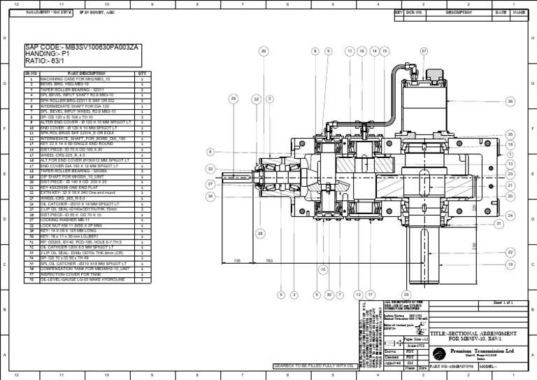 Mb3sv 10 r63 Sectional Sparepart | PDF | Manufactured Goods ...