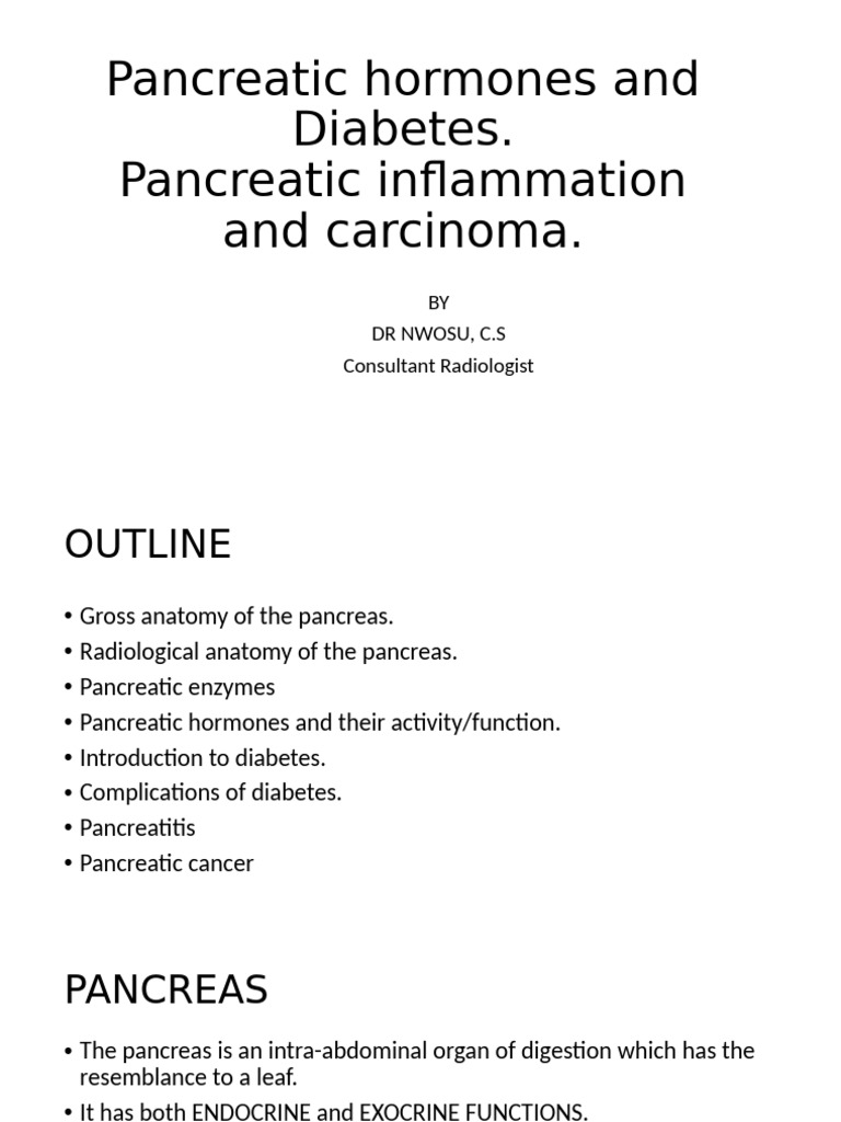 Pancreatic Hormones and Diabetes Overview | PDF | Pancreas | Diabetes