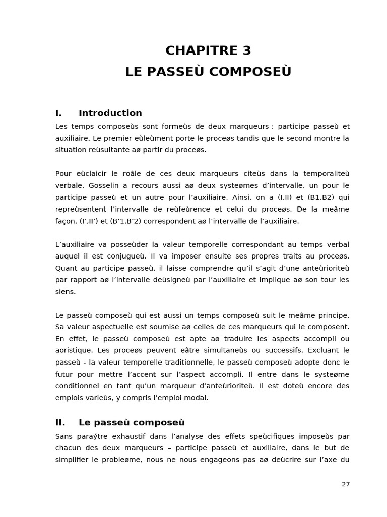 Comprendre le passé composé en français | PDF | Verbe | Syntaxe