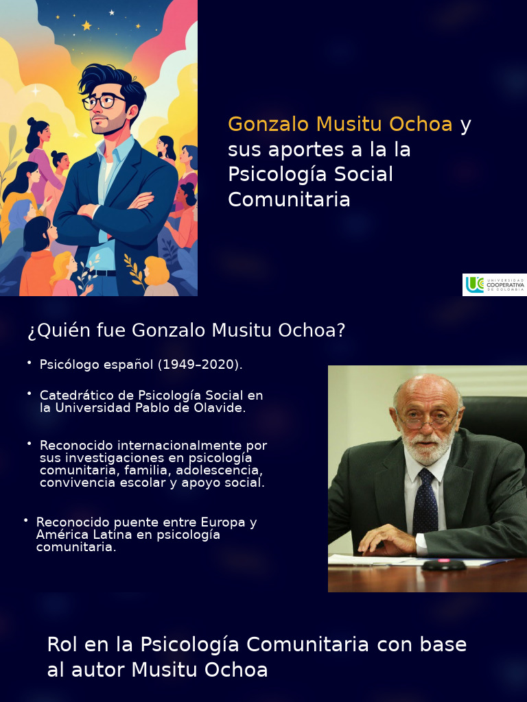 Aportes de Gonzalo Musitu en Psicología Comunitaria | PDF