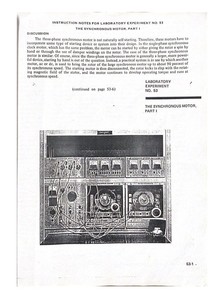 EXP8 the Synchronous Motor | PDF