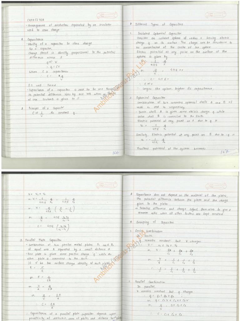 Capacitor Topper's Note | PDF