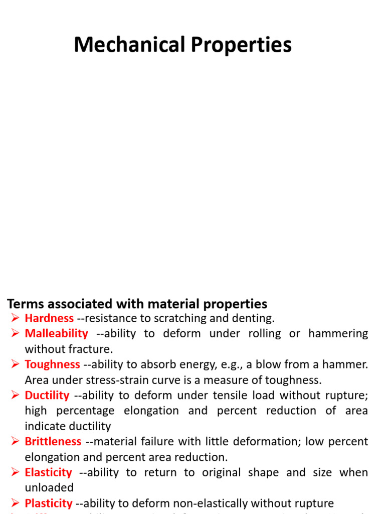 Understanding Mechanical Properties of Materials | PDF | Deformation ...