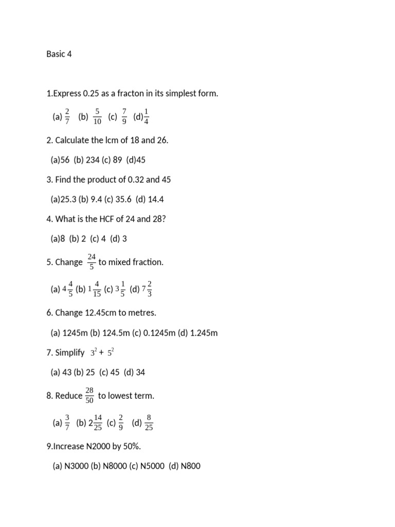 Math Practice Questions and Solutions | PDF | Inequality (Mathematics ...