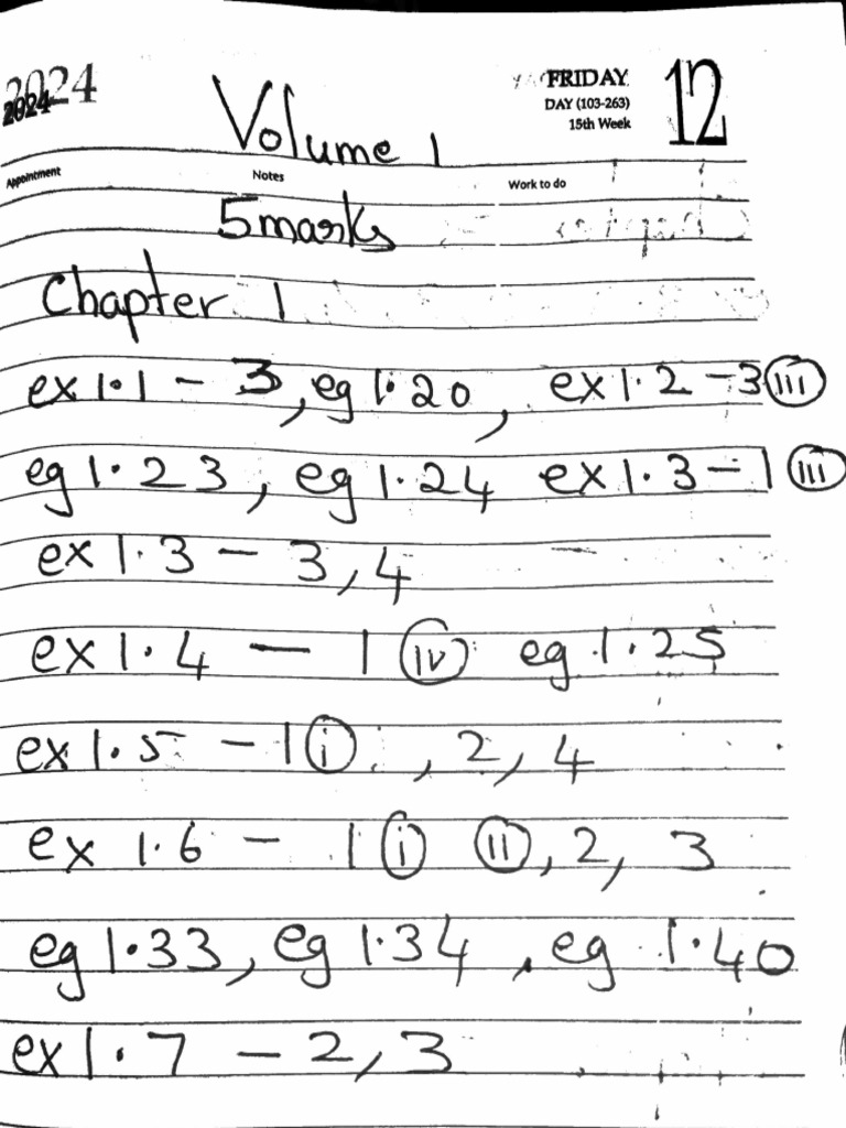 Volume 1 All Chapter (1 To 6) 5 Marks | PDF