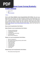 Download Resep Membuat Ayam Goreng Kentucky Fried Chicken by Fajri Hendrizal SN96183706 doc pdf